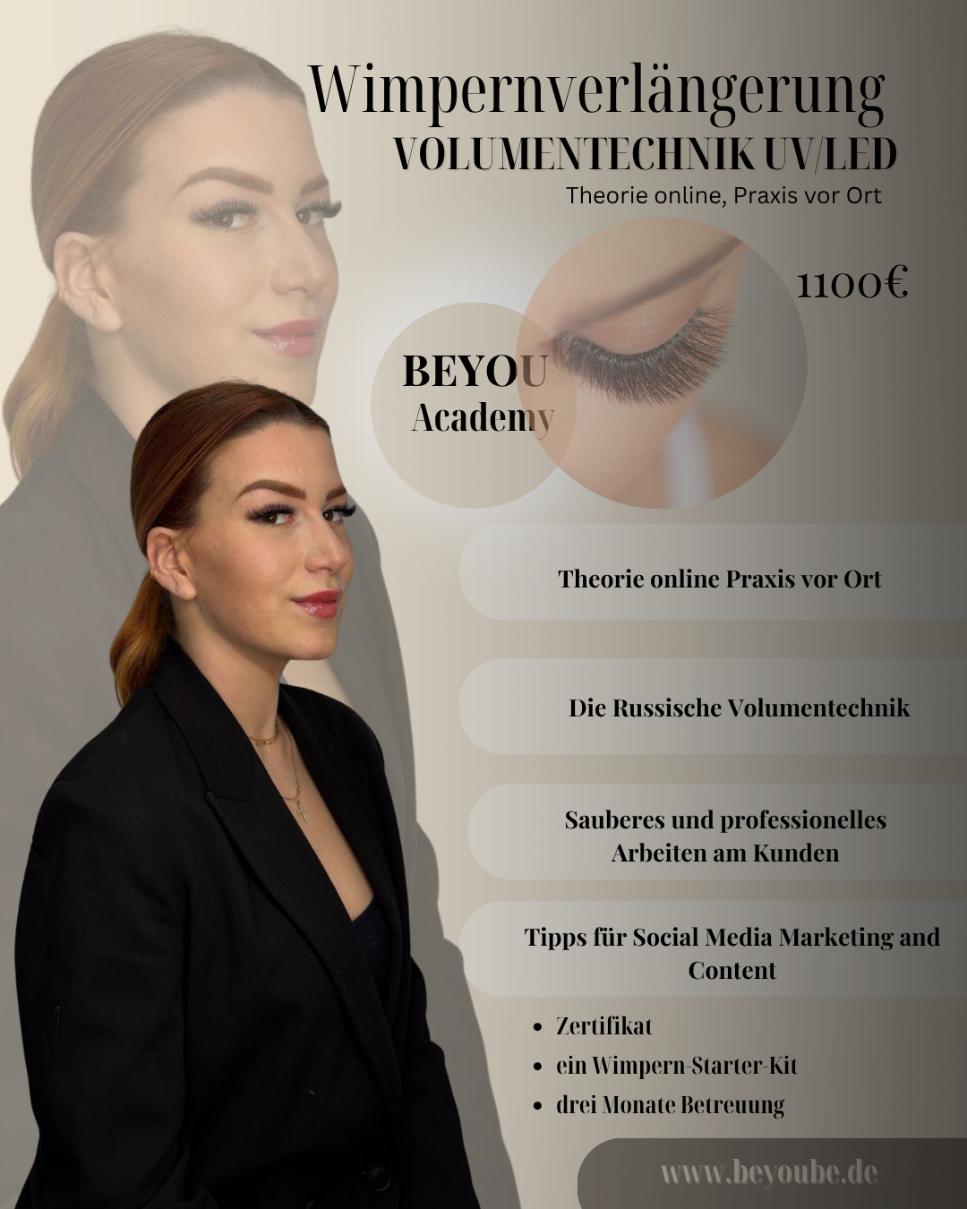 Wimpern Volumen Technik UV/LED